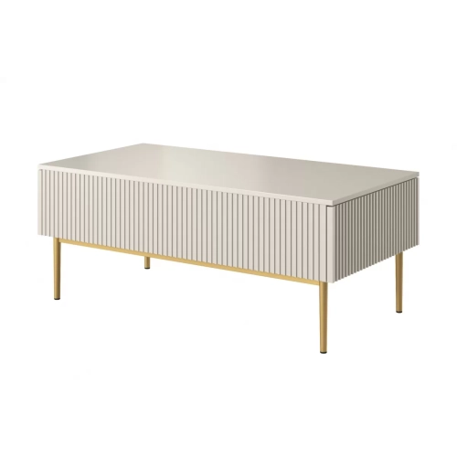 Stolik kawowy Nicole 120 cm - kaszmir / złote nóżki